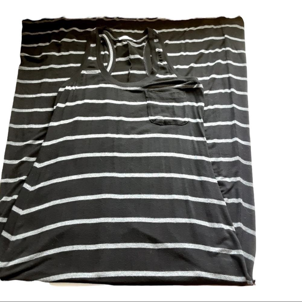 Matty m stripped long dress Sz Large